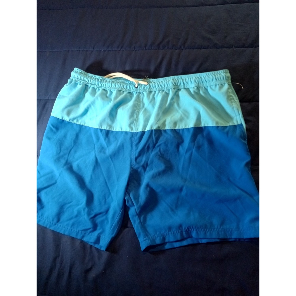 Berkley Jensen Men's Size XXL Blue‎ Cotton lined Swim Trunks Beach Pool